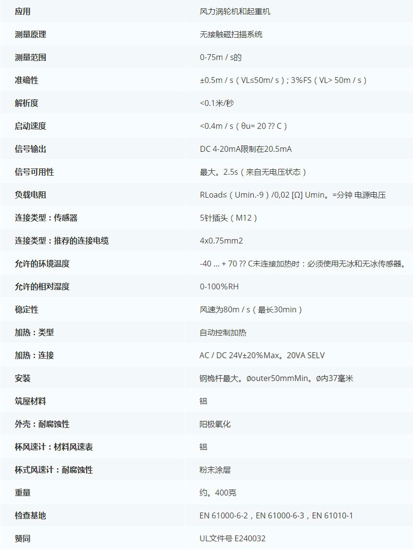 德***科瑞文KriwanINT10風速傳感器13N290S22技術參數(shù)